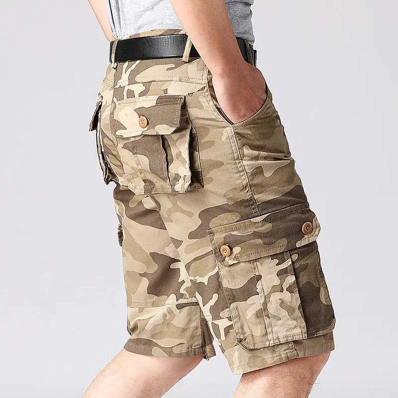 Big Size Military Men Camouflage Cargo Shorts Summer New Y2k Vintage Baggy Outdoor Sports Casual Knee Lenght Tactical Pants 44X240921
