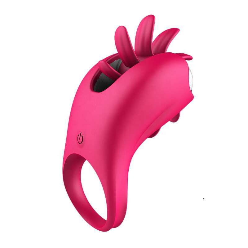 soft tongue licking and vibrating penis ring, powerful male penis ring with tongue licking function