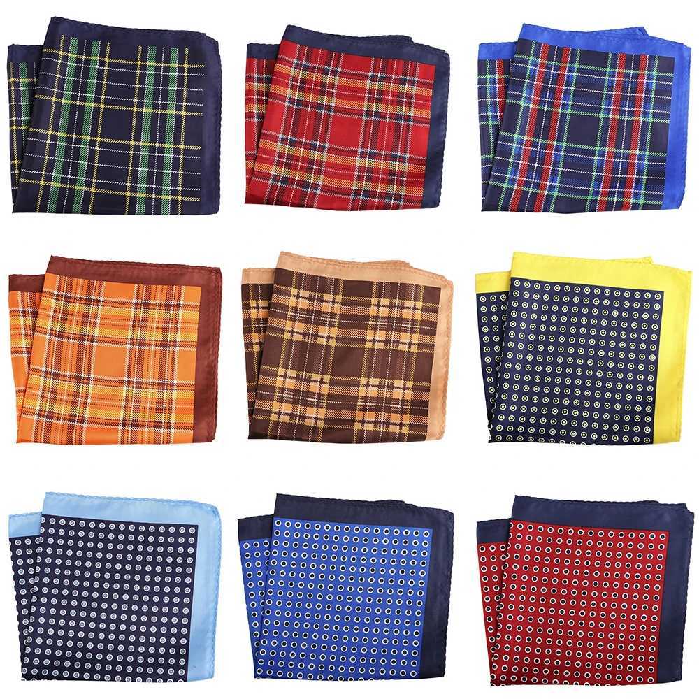 Customized Smith Mens Pocket Square Retro Large Size Polka Dot Grid Paisley Set Handle Chief Luxury Mens Hanki Accessories W240921