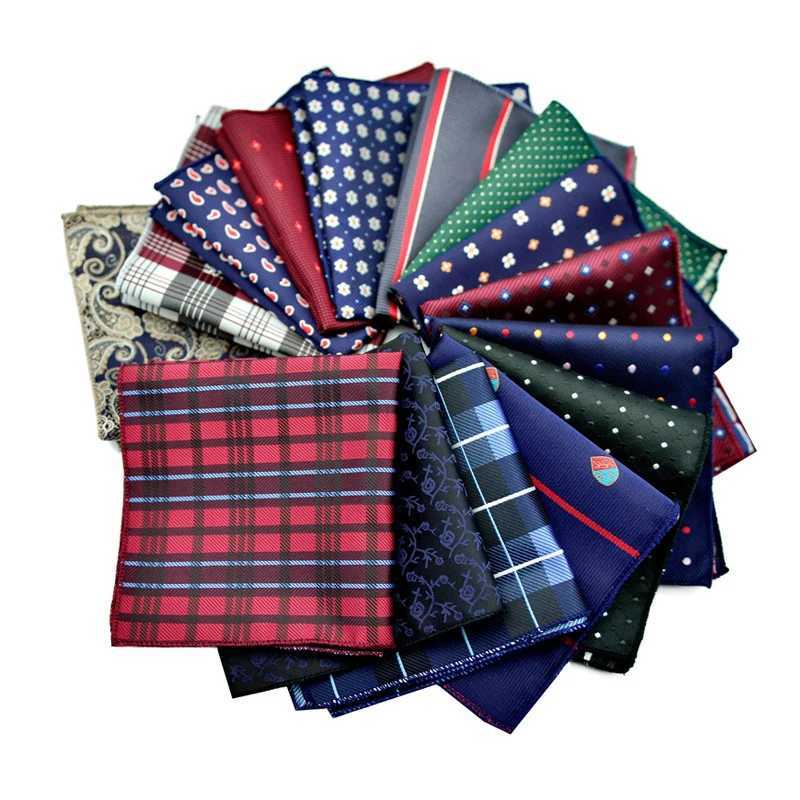 Paisley Floral Men Silk Satin Pocket Square Hanky Jacquard Woven Classic Wedding Party Handkerchief Vintage Dot HankiesX240921