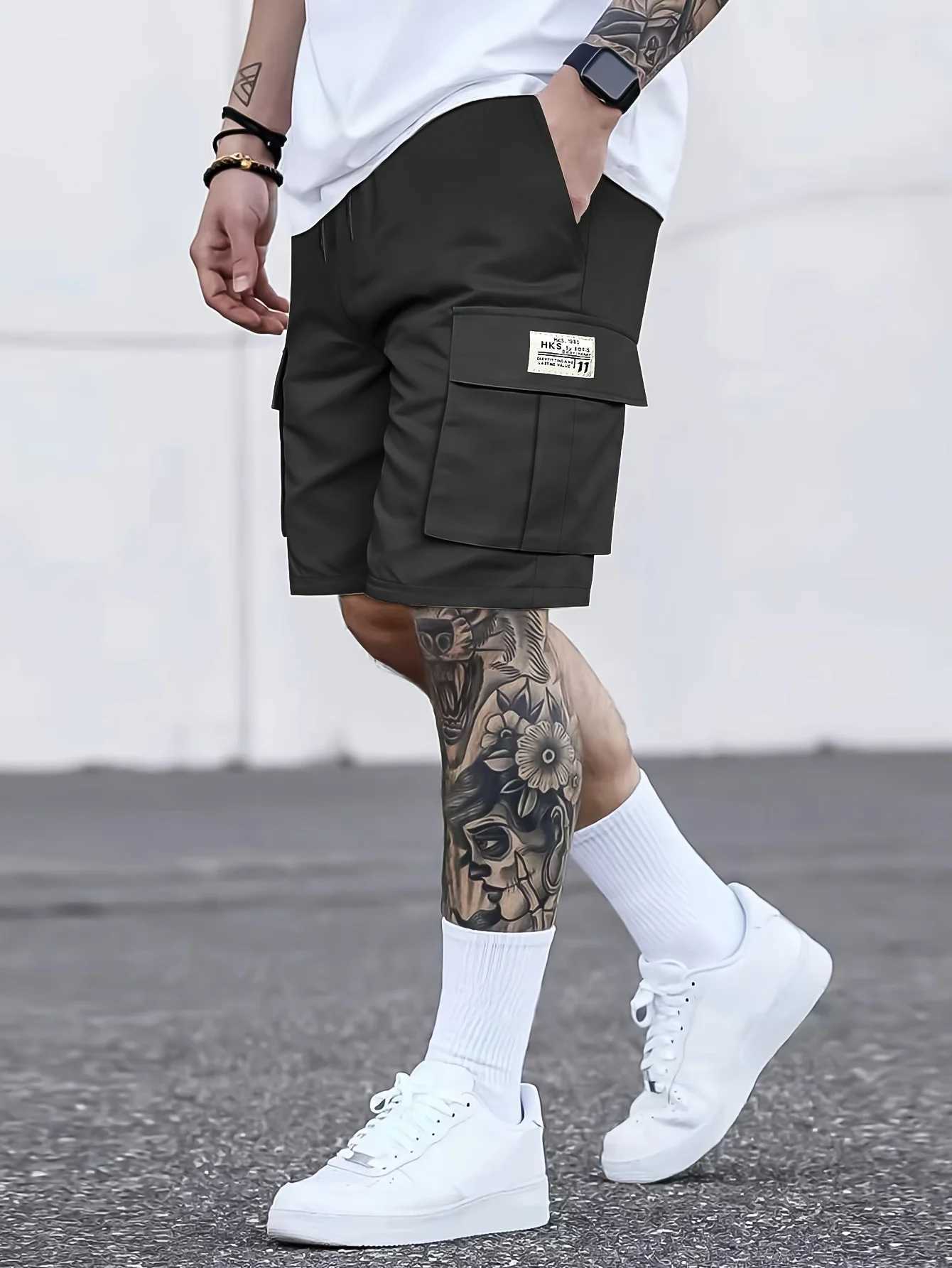 Mens Casual Drawstring Cargo Shorts With Pocket For Summer OutdoorX240921