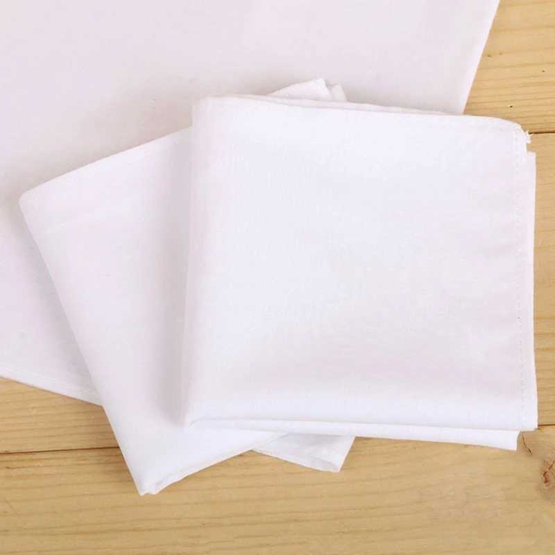 652F Soft and Elegant Lady Cotton Handkerchiefs Lace White Hankies for DIY Embroidery Tableware Cotton Women Hankies PartyX240921