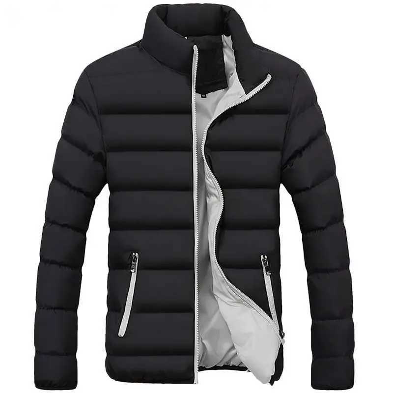 Fashionable mens cotton coat jacket casual Korean cut winter cotton coat student cotton coat W240920