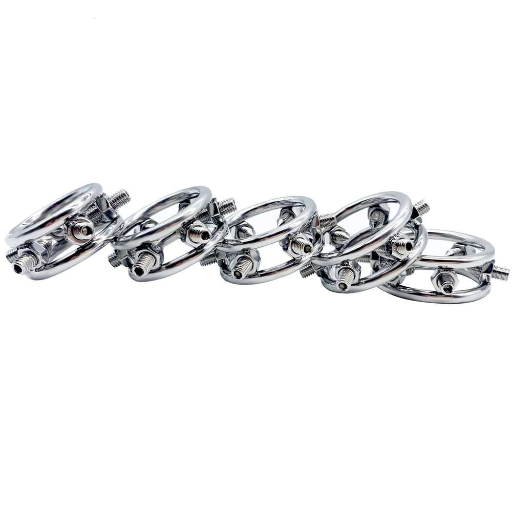 stainless steel erection dual ball stainless ring male sex ring stop premature ejaculation cock ring for men