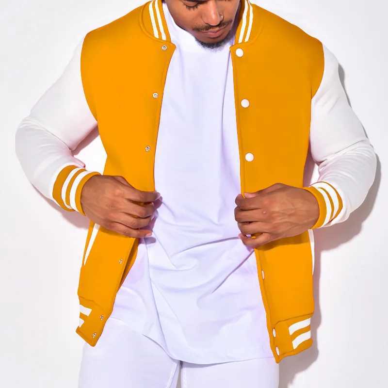 European and American Foreign Trade Spring and Autumn Coat European Size MenS Stand-Up Collar Baseball Shirt Jacket Men M240921