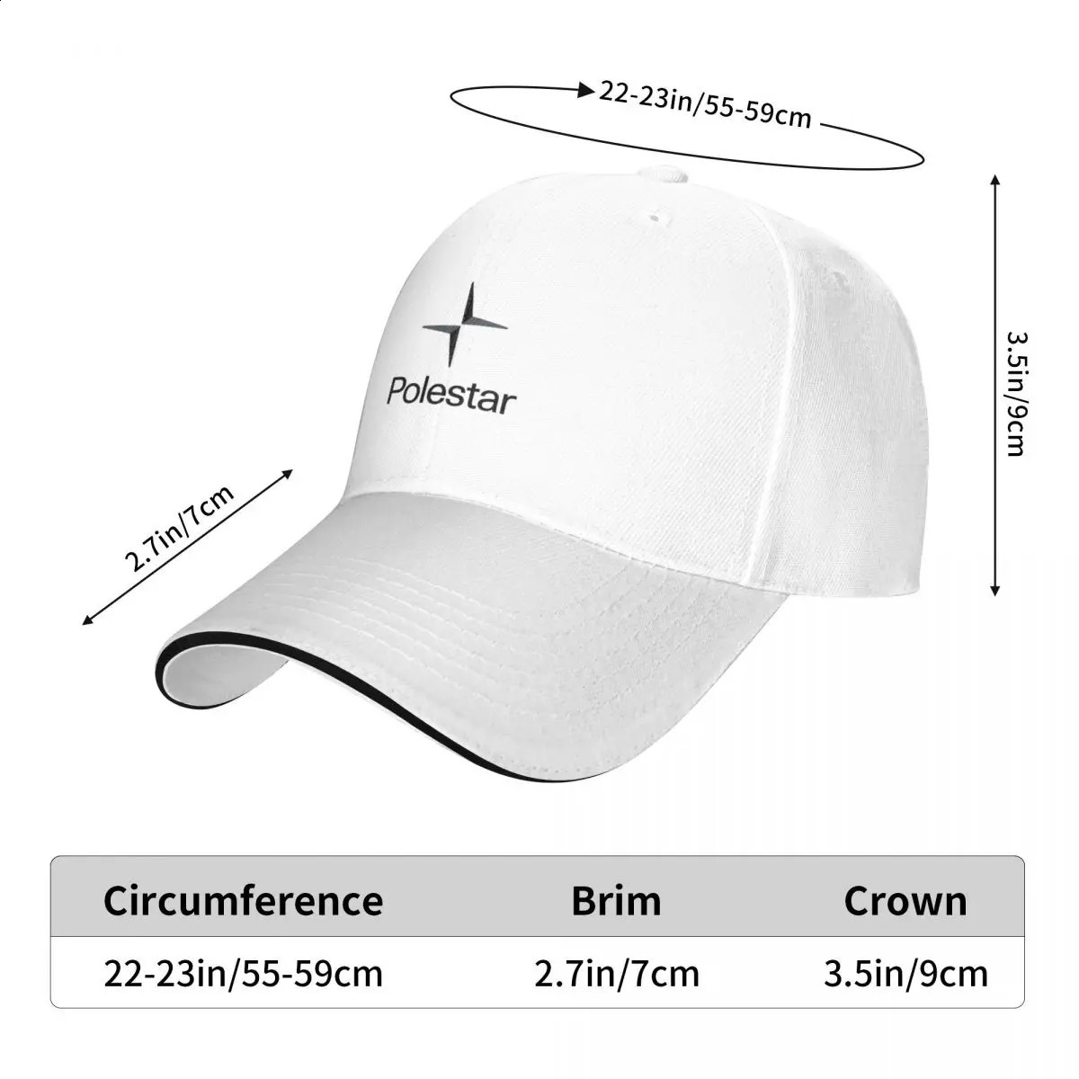 polestar automotive polestar Baseball Cap Big Size Hat Rugby Icon Golf Men Womens 240913