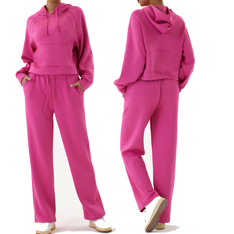 Women's Yoga set Hoodie Sweatshirt sciba and Wide Leg Pants Fitness Two-Piece Set