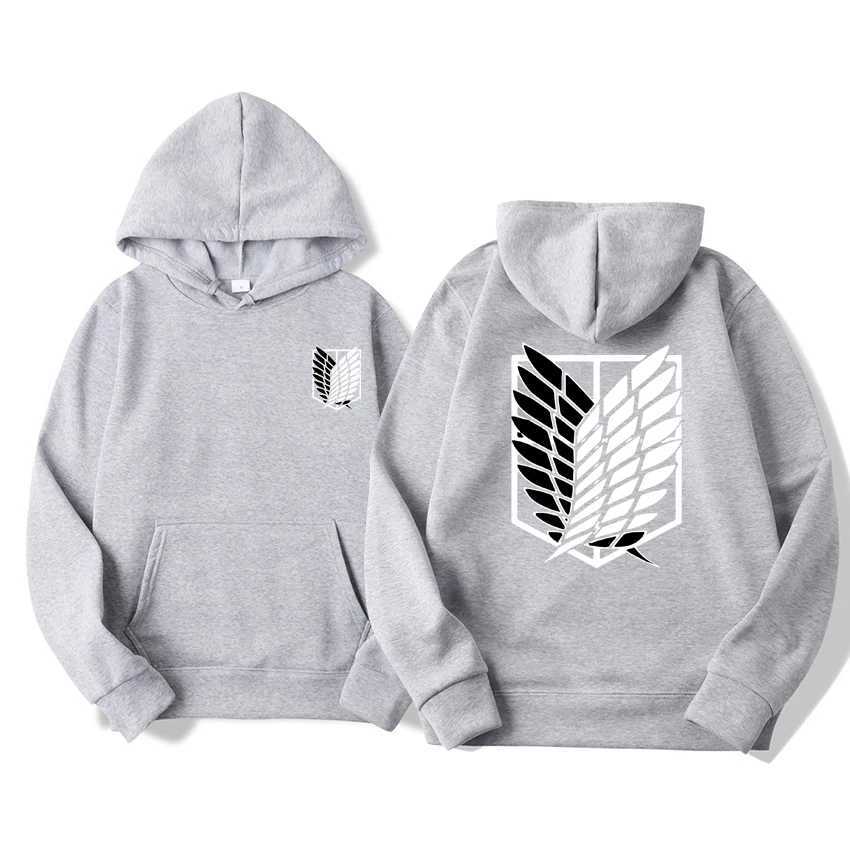 Attack Titan Mens Hoodie Anime Hoodie Mens Street Clothing Pullover Harajuku Shinki No Jingjin Hoodie Sportswear Clothing W240921