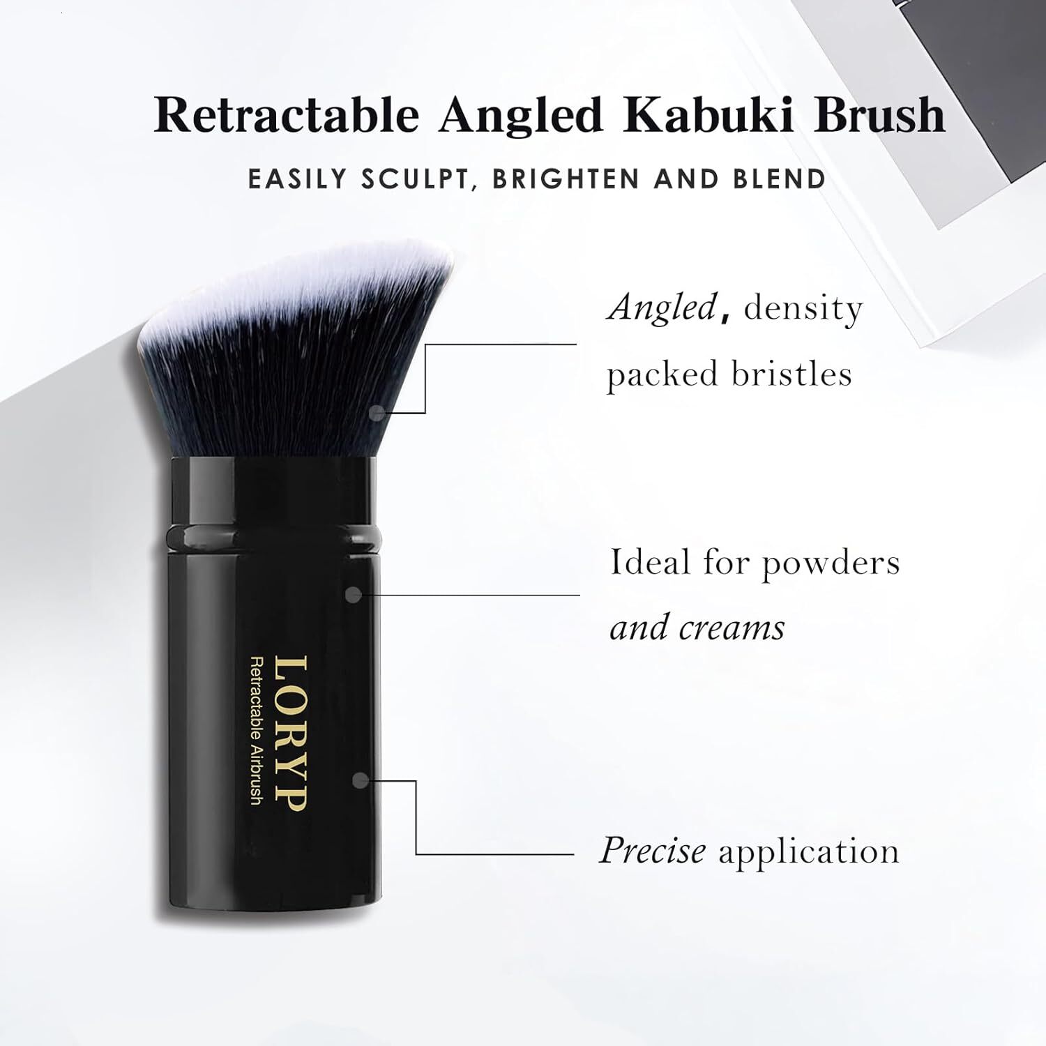 retractable spray gun kabuki brush suitable for all facial makeup and liquid foundation suitable for liquid face cream and foundation makeup aluminum 