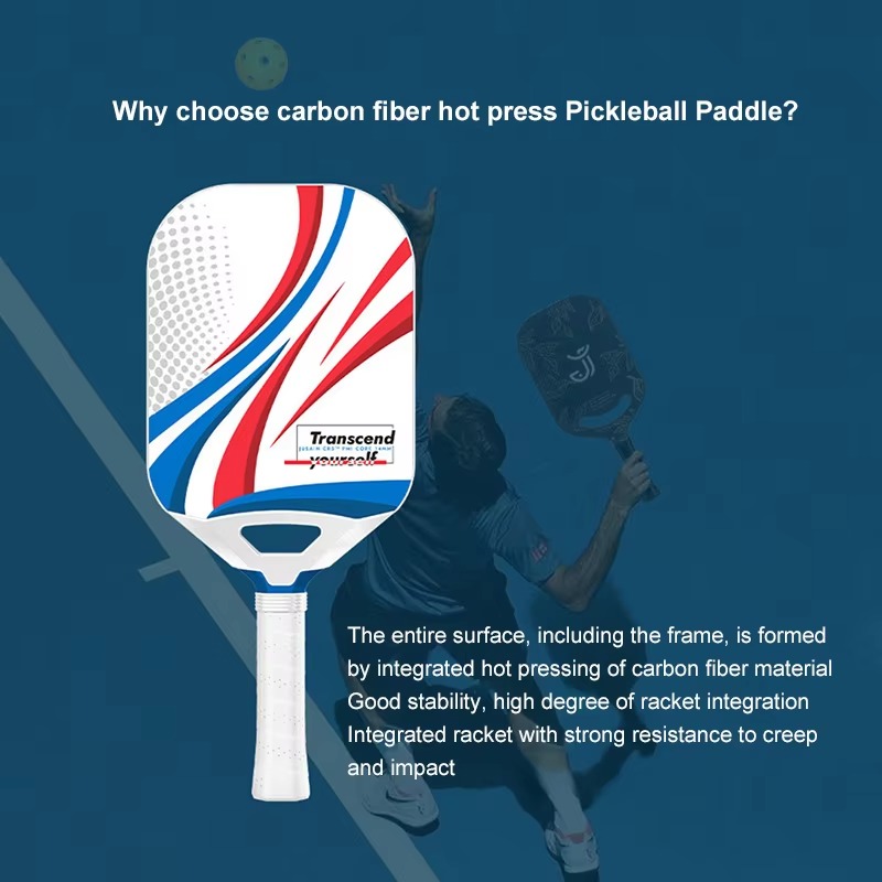New T700 Carbon Fiber Pickleball Paddle, 14mm PP Honeycomb Core,Lightweight Racket, thermoformed Integrated Paddle