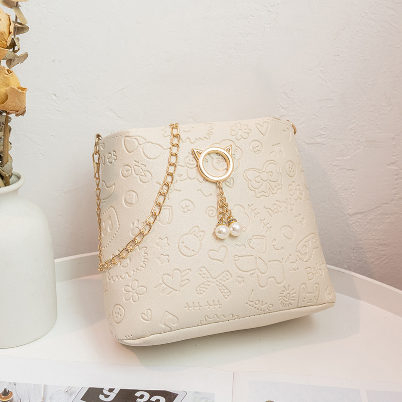 Printed Bucket Bag Designer Crossbody Bag Ladies Small Bag Fresh Sweet Shoulder Bag Chain Handbag Classic Fashion Bags DPD2409211