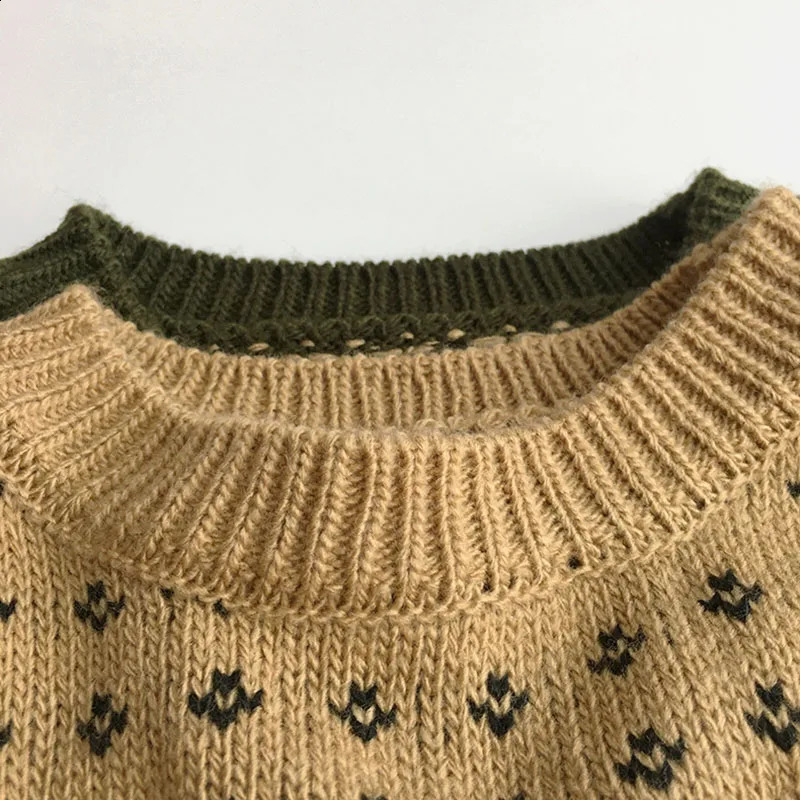 Milancel Autumn Kids Clothes Boys Sweaters Simplified Style Girls Pullover Floral Sweaters 240918