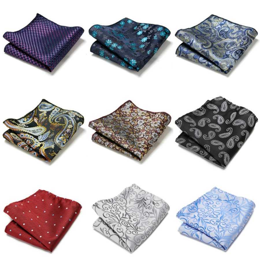 Pocket Square Handkerchief Nice Handmade Woven 100% Silk Hanky Pocket Square Printed hombre Pink Office Clothing accessoriesX240921