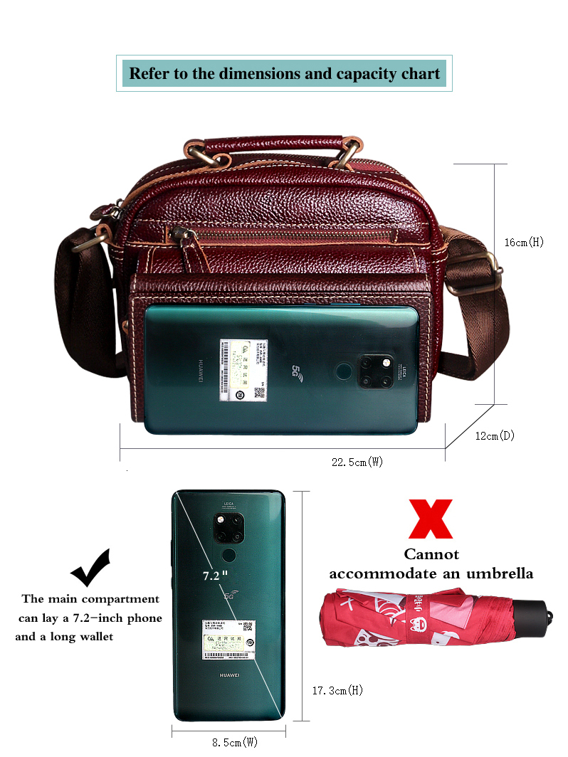Left&North Women's Messenger Bag Trend 2024 Genuine Leather Handbags 100% Natural Cowhide Vintage Top-Handle Bags Original Brand