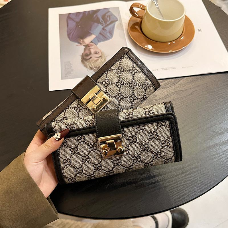 2024 new women's designer wallet, women's long classic short wallet, multi slot card bag, handbag free shipping