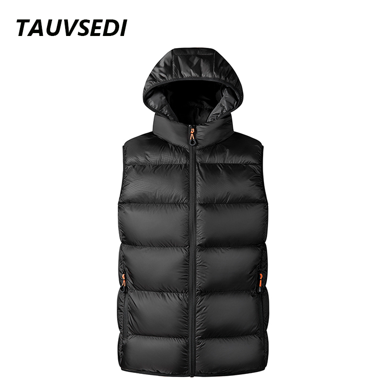 Winter Warm Windproof Thick Sleeveless Men Waterproof Hooded Casual Waistcoat Detachable Hat Vest Jacket