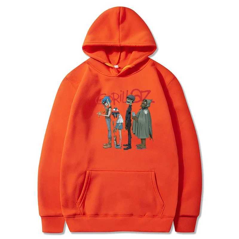 Music band Gorilla punk rock hoodie womens hoodie 90s V-neck hoodie short sleeved hoodie retro clothing W240921