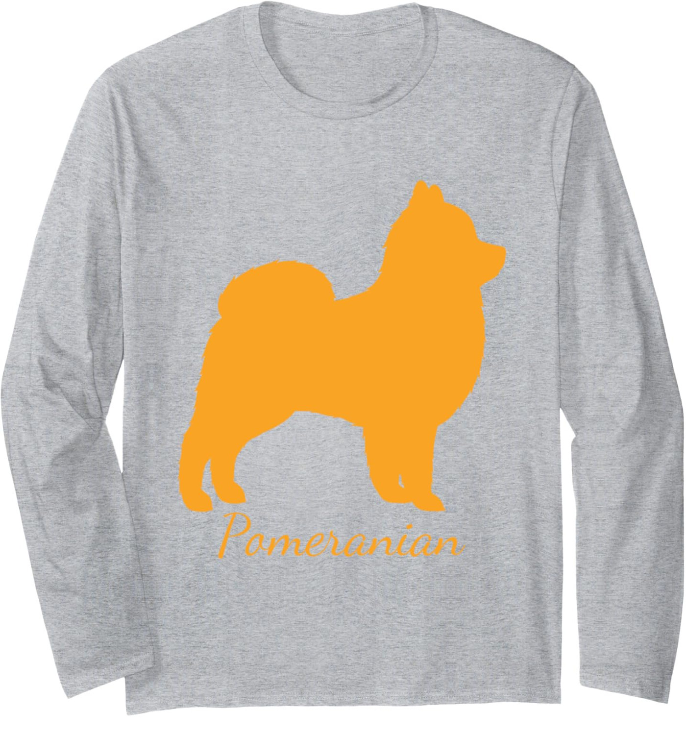 Long Sleeve Shirts for Men sweatshirt Funny Pomeranian Friend Puppy Love Dog Silhouetted Gift Long Sleeve Tee Streetwear Casual tops clothes