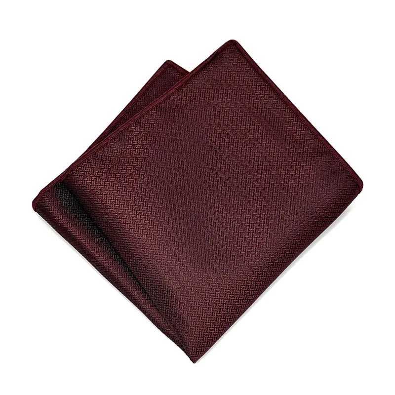 New Elegant Solid Color Dark Patterned Pocket Square Mens Gentleman Formal Black Handkerchief Business Wedding Party Suit HankyX240921