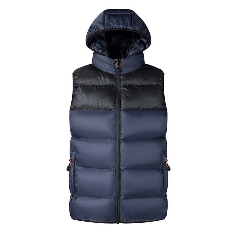 Winter Warm Windproof Thick Sleeveless Men Waterproof Hooded Casual Waistcoat Detachable Hat Vest Jacket