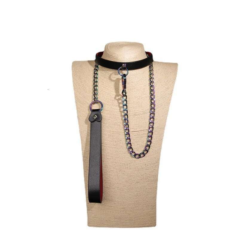 Sexy SM Props High end Sexy Traction Collar SM Training Binding Neck Set Neck Ring Alternative Adult Products Hair Replacement