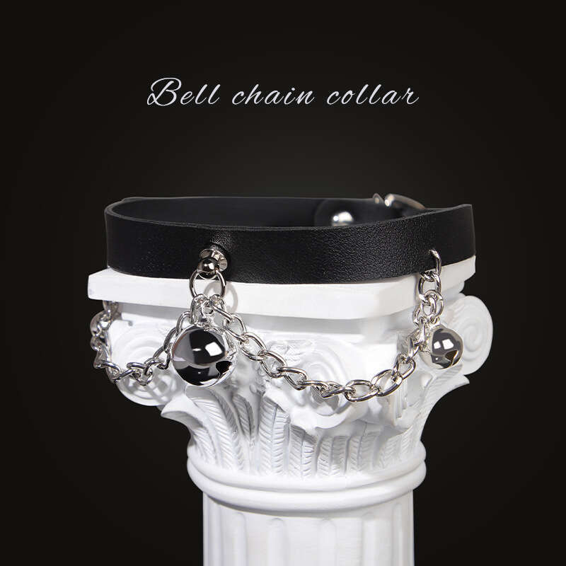 Sex toys SM props Fashion pendant chain bell collar SM bondage traction collar Alternative neck cover Adult products