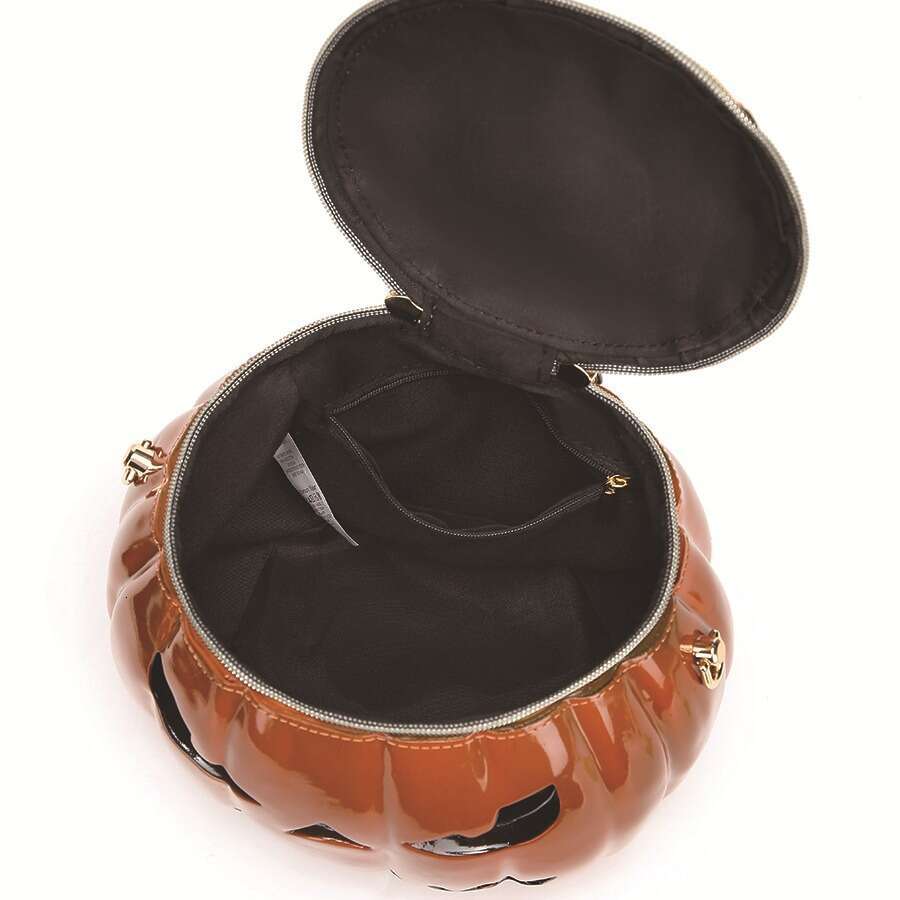 Halloween Handbag Niche Design Pumpkin Personalized Fashion Acrylic Crossbody Women's Bag High Quality 3D hard leather bag 90ab