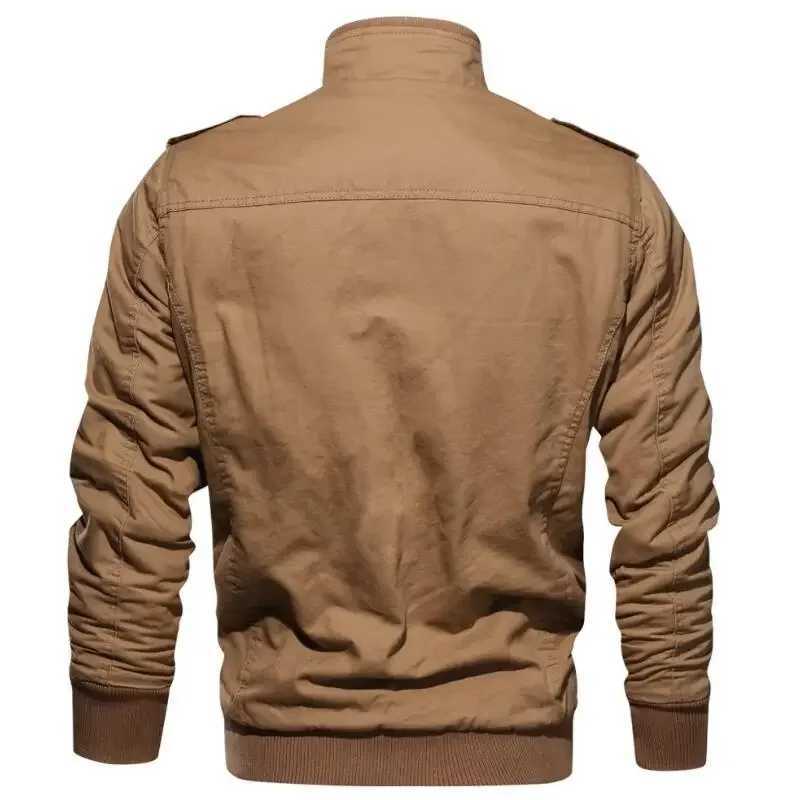 Mens winter coat thick warm jacket bag casual winter jacket high-quality mens multi pocket cargo jacket and Coats6XL W240920
