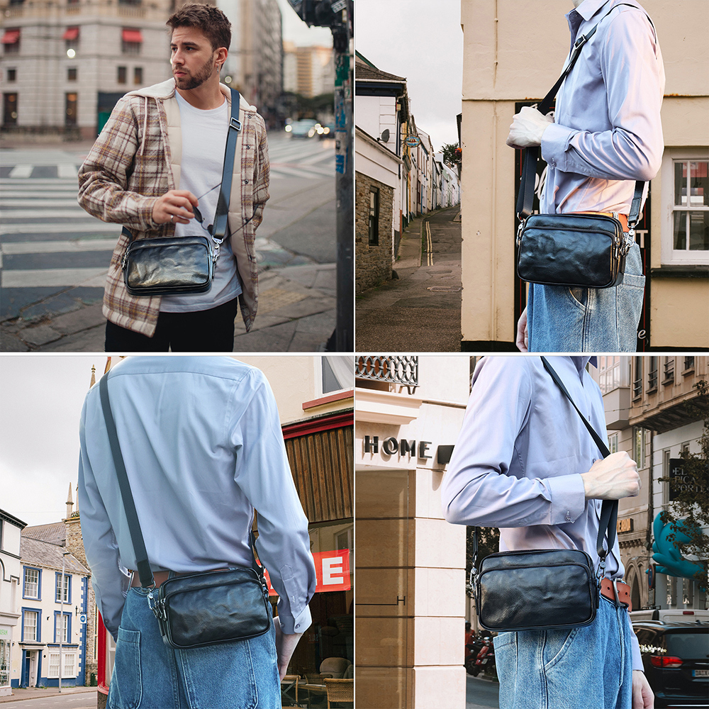 JOYIR Genuine Leather Male Casual Messenger High Quality Men's Small Shoulder Bag Men Simple Style Satchel Bags New