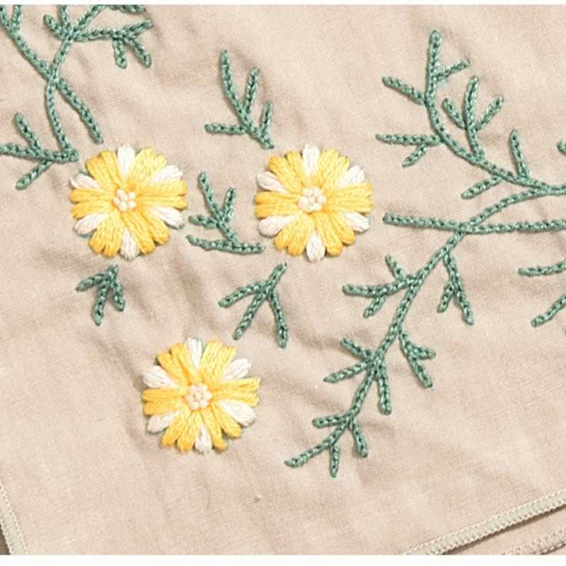 DIY Handkerchief Embroidery Set Crafting Art for Adults Beginners Floral Hankies Needlework Crafts DIY HandcraftsX240921