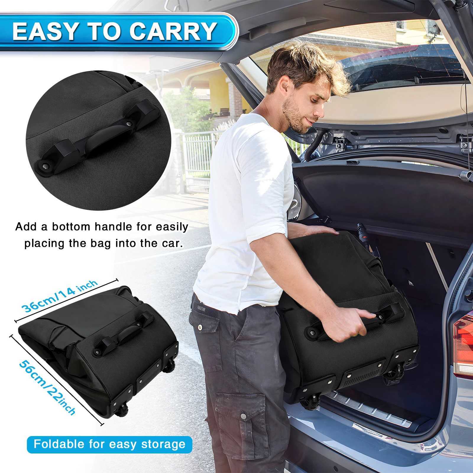 Golf travel bag 900D polyester Oxford durable high-quality zipper with wheels soft side foldable golf travel case W240921