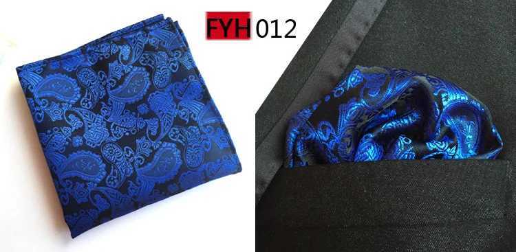 Paisley Textured Handkerchief for Man Party Business Office Wedding Gift Accessories Pink Yellow Pocket Square W240921