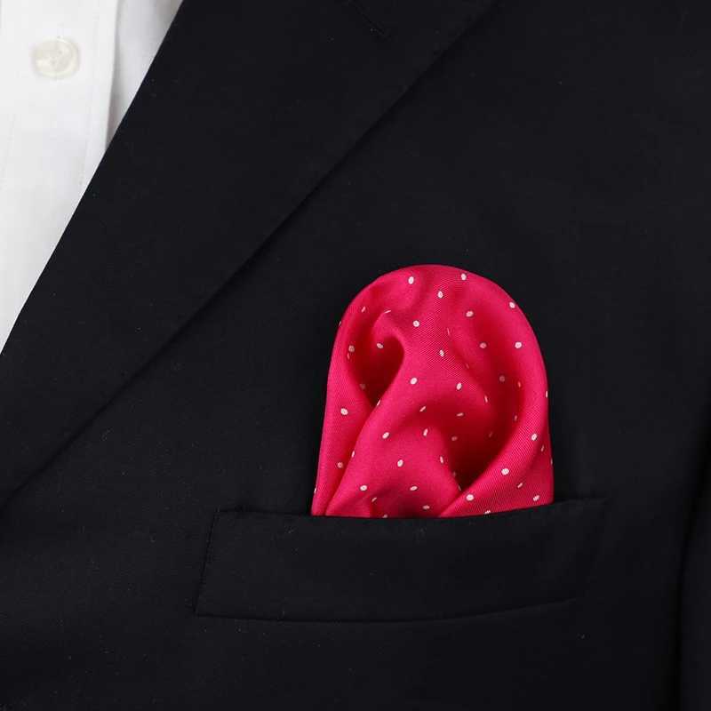 Tailor Smith Pure Silk Printed Hanky Pocket Square Top Quality New Fashion Polka Dot Mens Hankerchief With Different ColorX240921