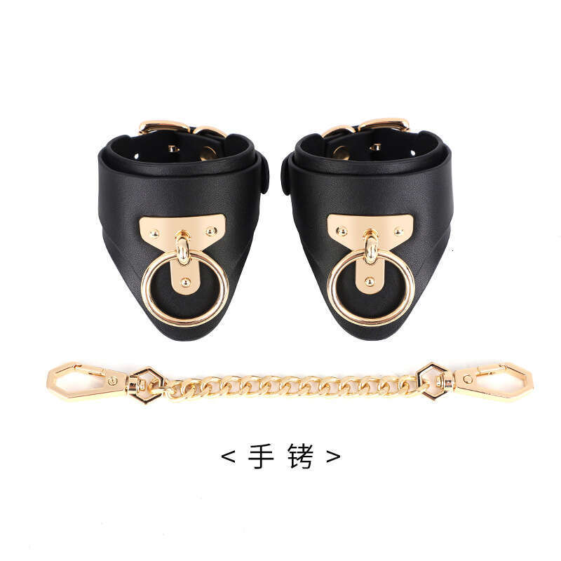 High end SM props, cowhide restraints, handcuffs, black and red genuine leather, erotic handcuffs, foot cuffs, sex training, adult products