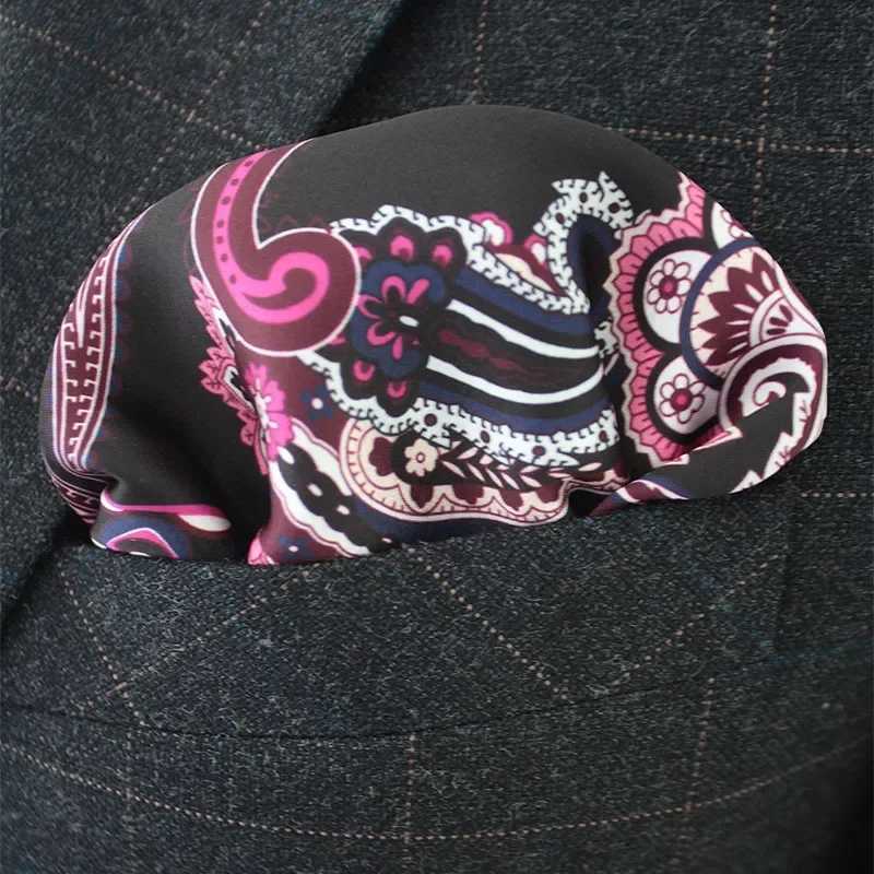 Fashion Accessories 48-color Man Hanky Pocket Square Handkerchief Paisley Design Houndstooth Printing Matching Pocket ScarfX240921