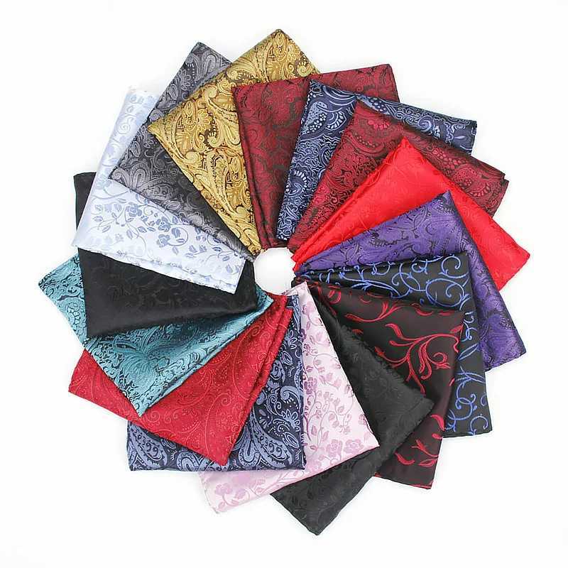 Mens silk screen pocket square handle solid color retro Hanji business set Hanji chest towel accessory 25 * 25cm W240921