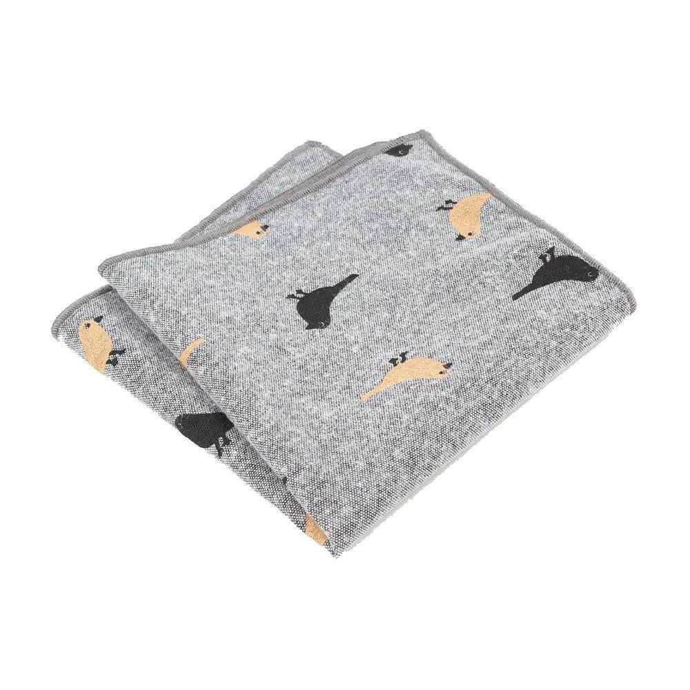 Style Fashion Men Suit Accessories Bird Pattern Formal Suit Gentlemen Pocket Square for Wedding Dress Party Hanky HandkerchiefX240921