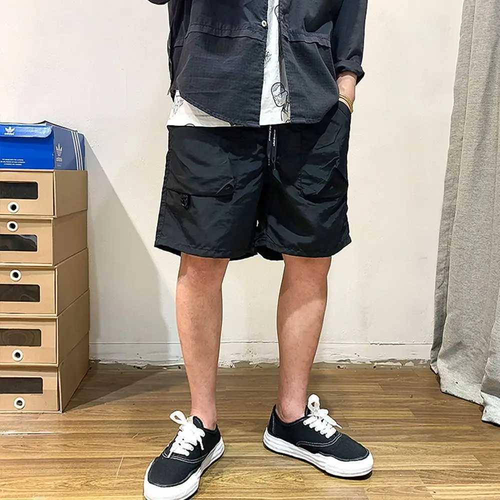 Men Cargo Multi Pocket Shorts Outdoor Loose Casual Cargo Elastic Waist Beach Short Breathable Quick-Drying Jogger Workout ShortsX240921