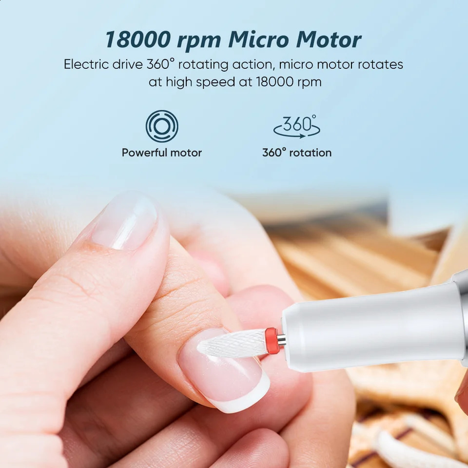 Electric Nail Polisher Drill Bits Professional Nails Grinding Polishing Dead Skin Removal Art Sanding File Pen Manicure Machine 240920