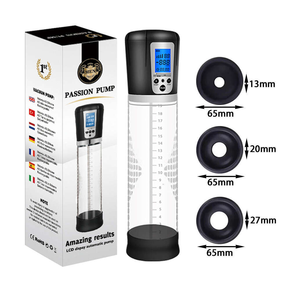 Penis Pump LCD Automatic Airplane Cup Penis Exercise Stretching Trainer Adult Sex Toy