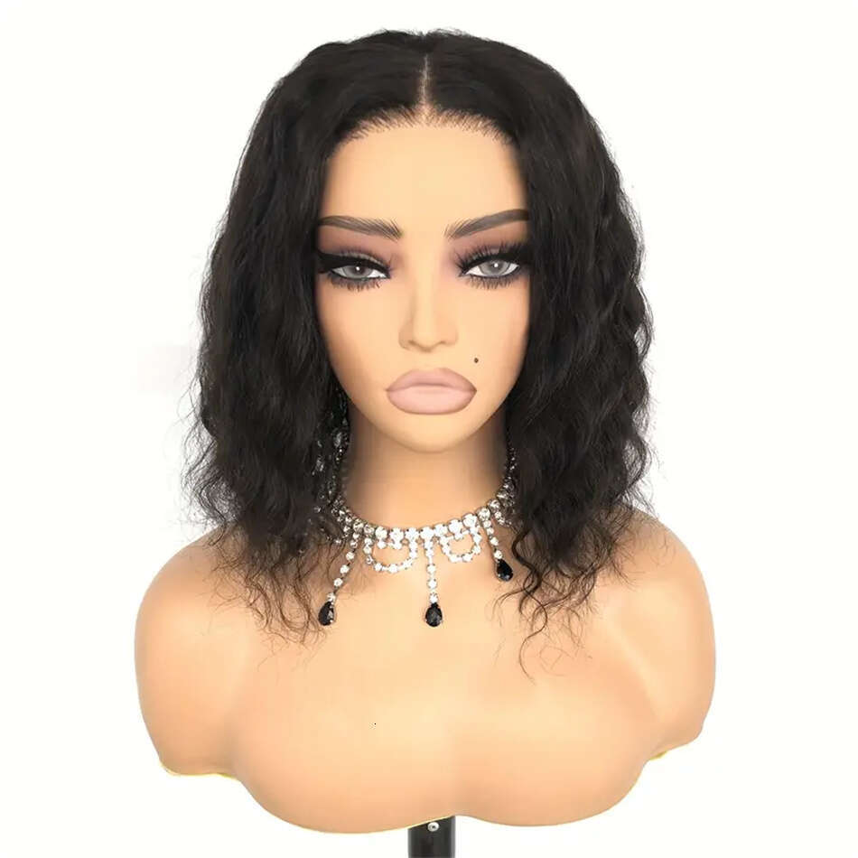 Glueless Bob Body Wave 4X4 Lace Human Brazilian Wigs 100% Natural Hair Wig 180% Density 8-16 Inch