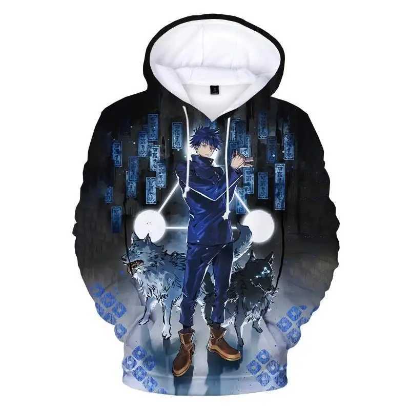 3D Printing Anime Jujutsu Kaisen Hoodie Mens/Womens Sportswear 2023 Latest Fashion Street Clothing Autumn Winter Plus Size Clothing Jacket W240921