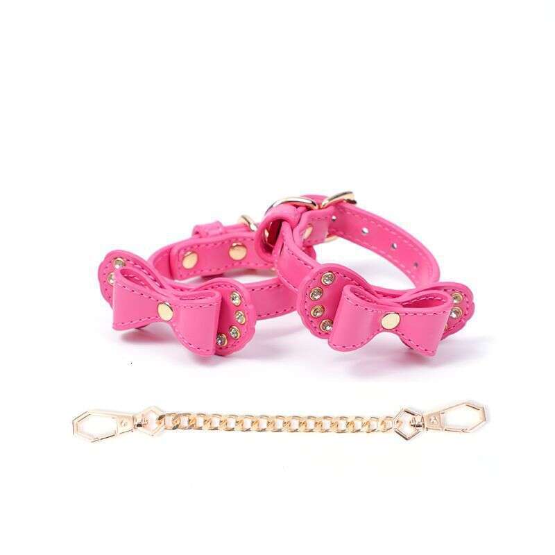 High end SM props, torture equipment, PU bound handcuffs, retro diamond studded bow, erotic handcuffs, alternative adult products