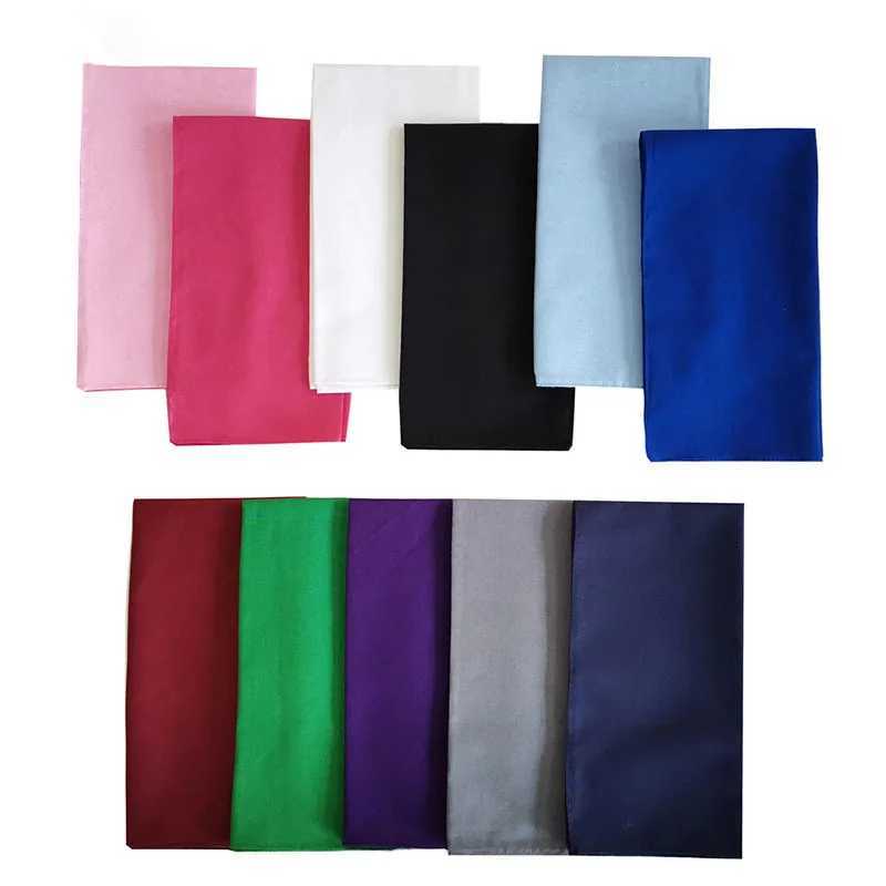 Cotton Handkerchief Unisex Plain Square Scarf Super Soft Washable Hanky Chest Towel Pocket Square kerchief Clothing AccesoriesX240921