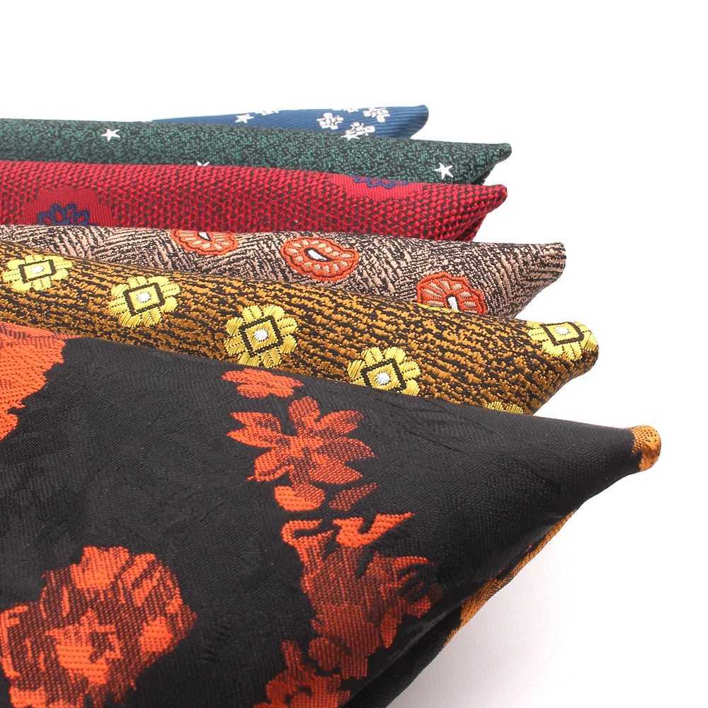 Floral Pocket Square For Men Women Jacquard Chest Towel Wedding Hanky Gentlemen Hankies Mens Suits Handkerchief Pocket TowelX240921