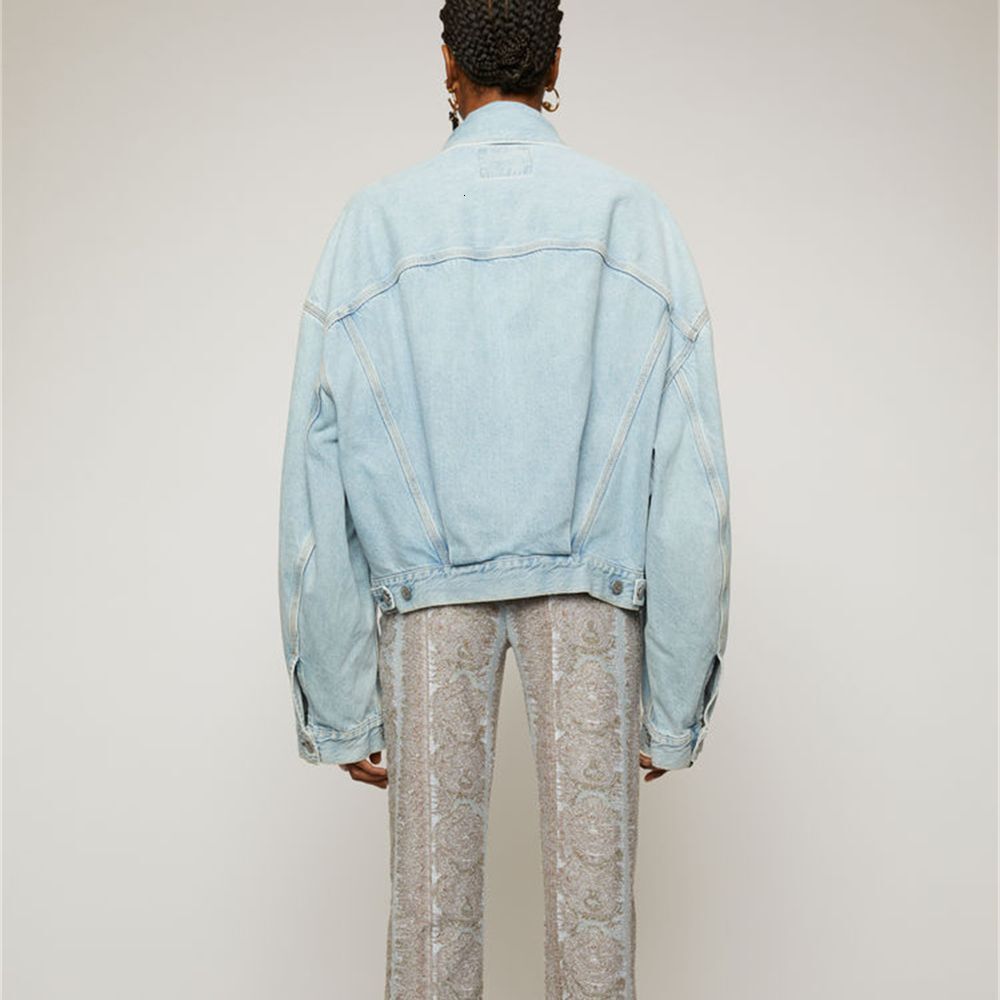 New Denim Coat For Men And Women Single-Breasted Casual Classic Unisex Jacket Loose Outwear Top All Match Fashion