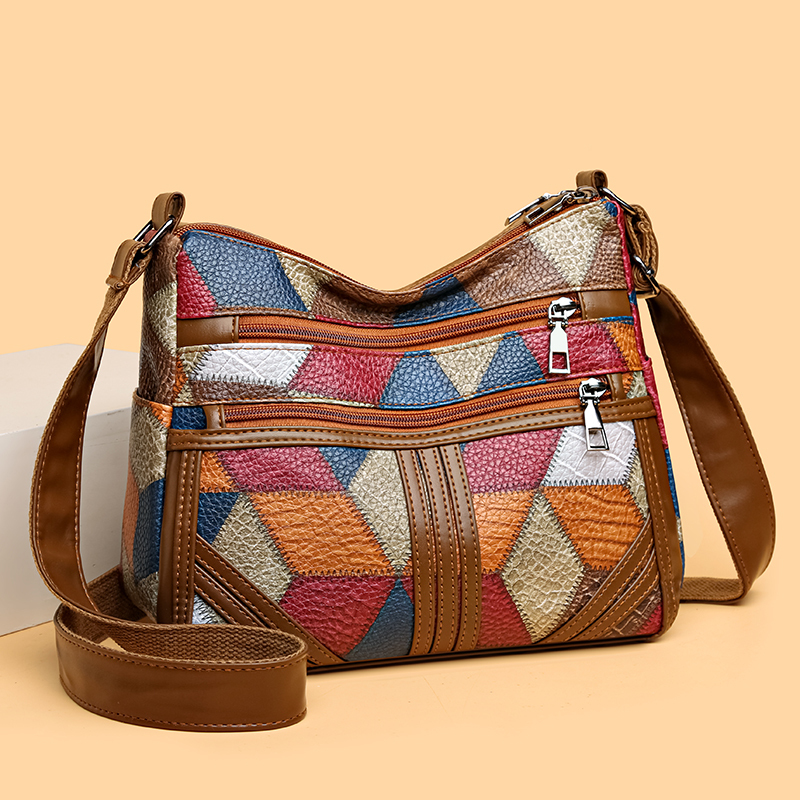 New Crossbody for Women Large Capacity Handbag Purse Solid Color Shoulder Bags Female Casual Travel Vintage Hobos Bag