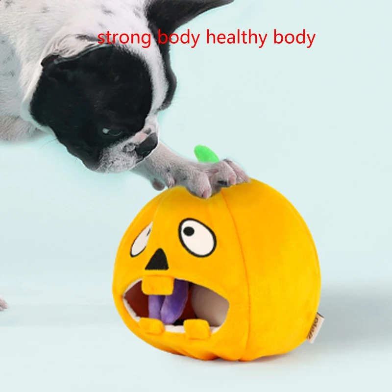 Halloween Interactive Dog Toy Hide and Seek n Puppy Toy Creaking Dog Teeth Pet Plush Toy Pumpkin Spider with Bat 240914