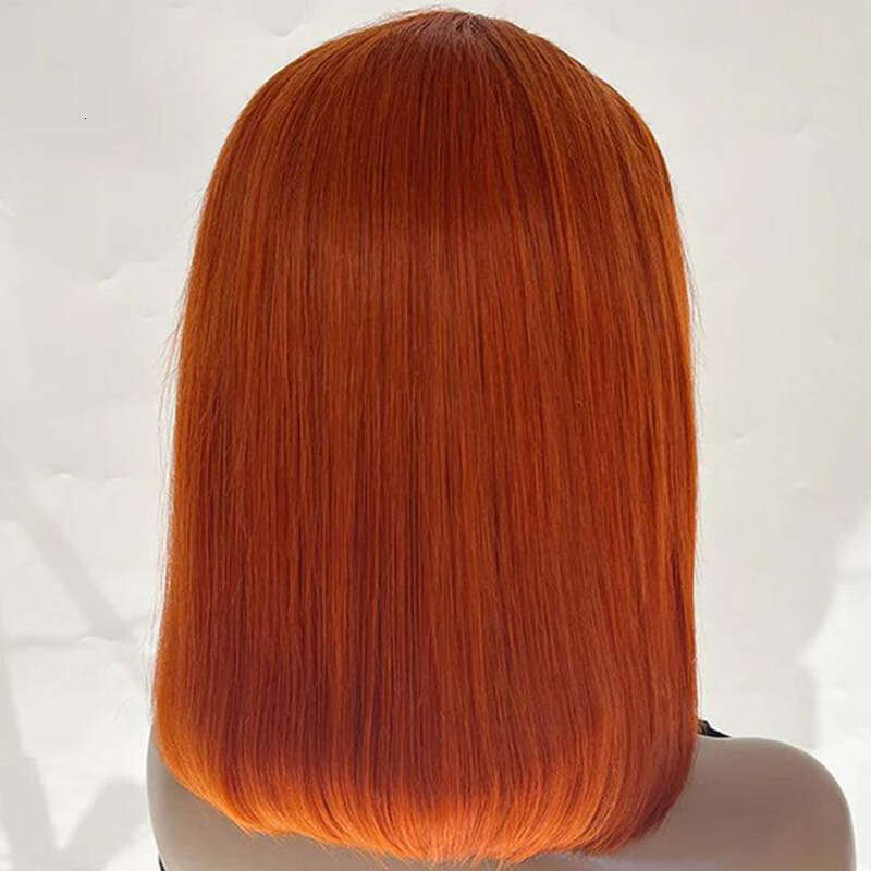 Front Short Bob Wig Indian #350 13X4 Straight T Part Lace Transparent Frontal Wigs Human Hair For Black Woman