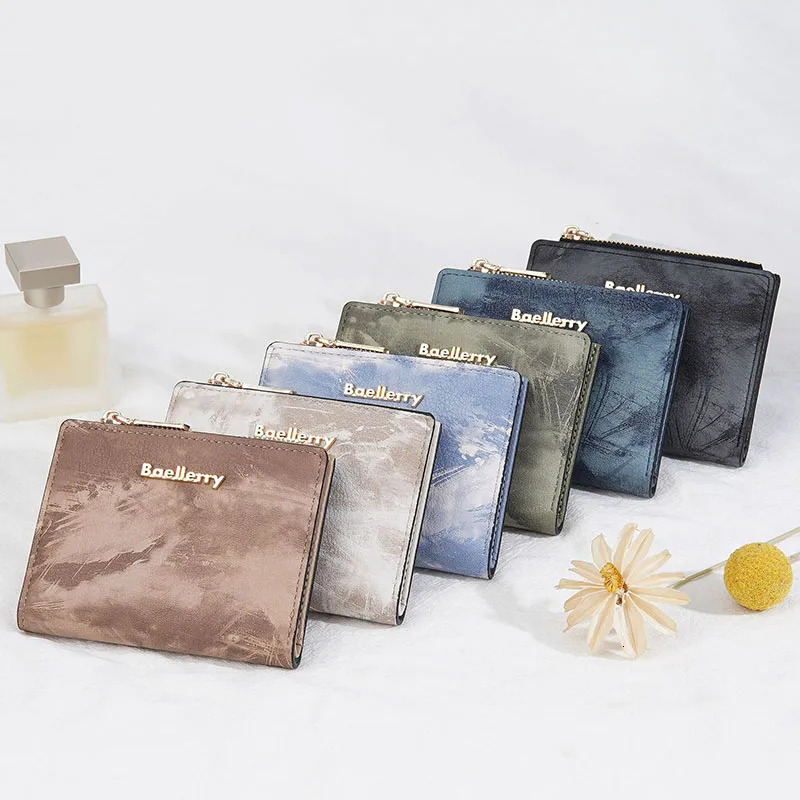 2024 Women's Wallet High Quality Short Retro Wallet Multi Card Coin Wallet PU Leather Women's Zipper Wallet Designer Wallet Free Shipping